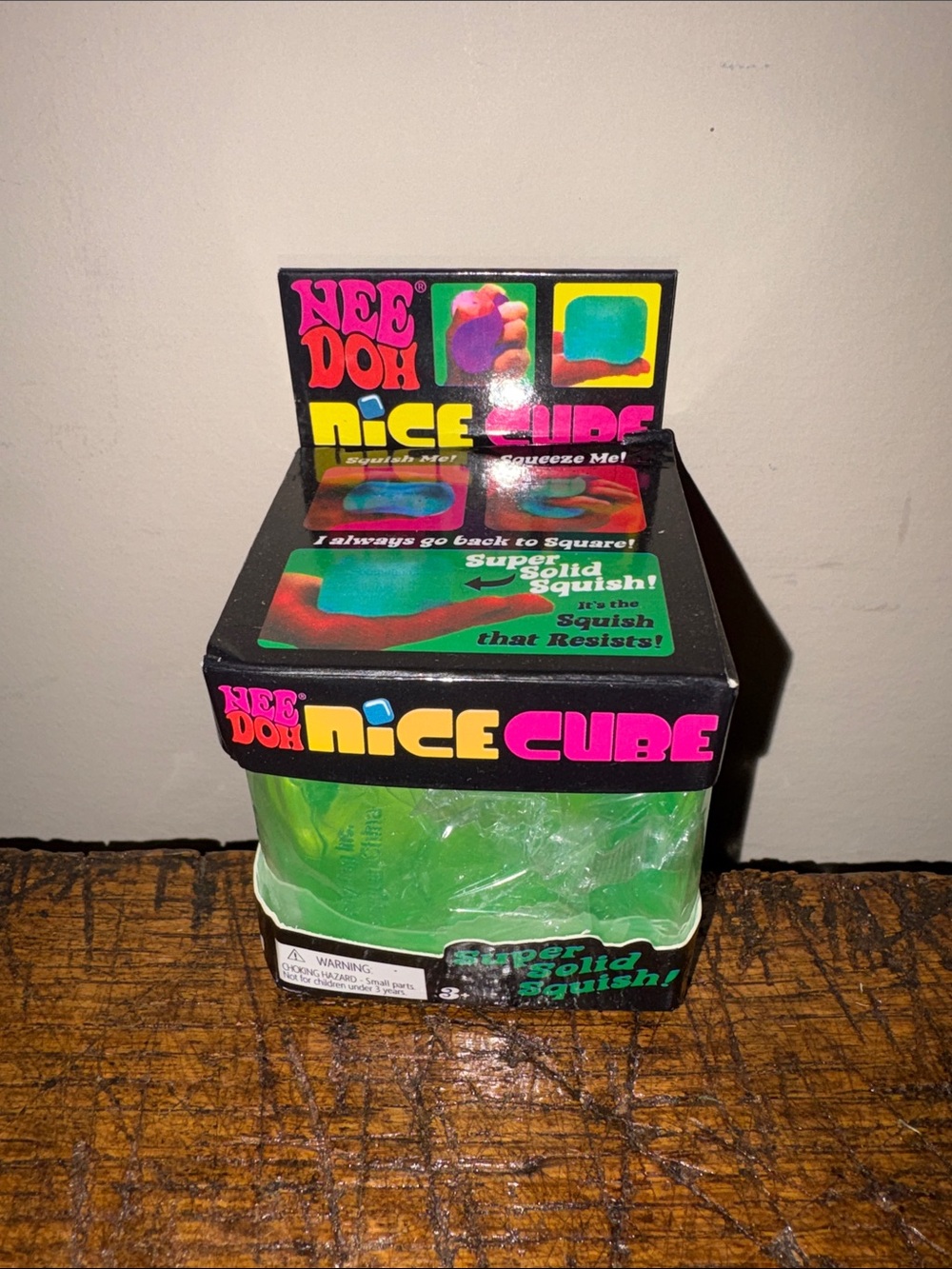 Needoh Cube Solid Squish Toy - Green